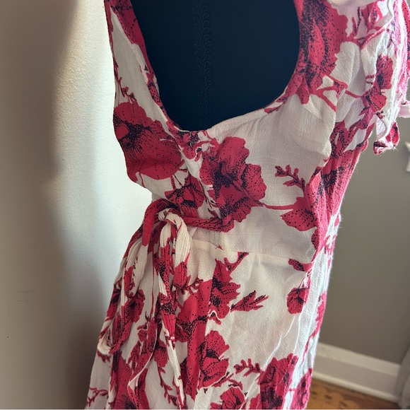 Free People French Quarter Floral Print Wrap Mini Dress - Picture 4 of 5